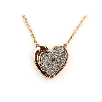 Heart Druzy Necklace